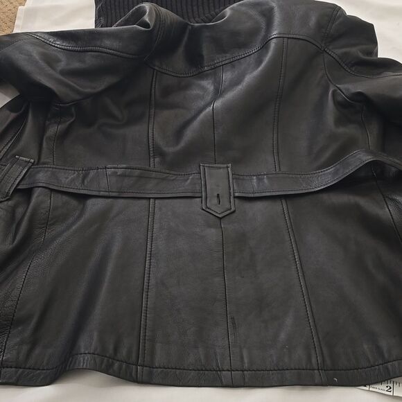 R&O Reilly Olmes 100% Genuine Leather Belted  Jacket size medium - Picture 11 of 13